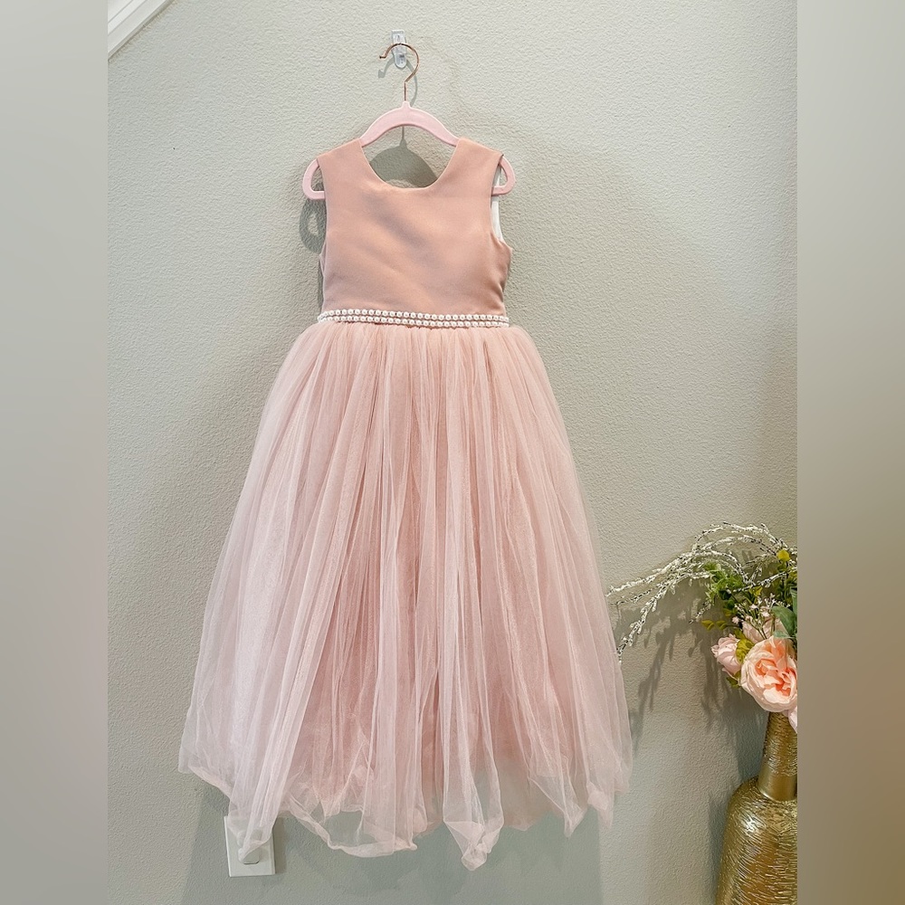Dusty Rose Flower Girl Dress